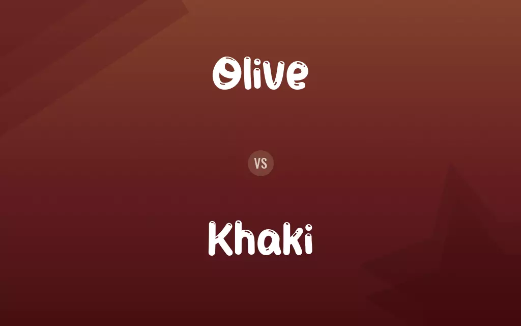 Olive vs. Khaki