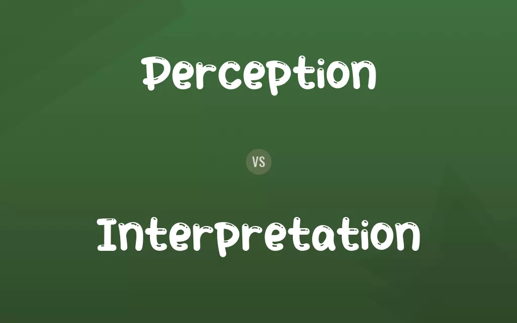 Perception vs. Interpretation