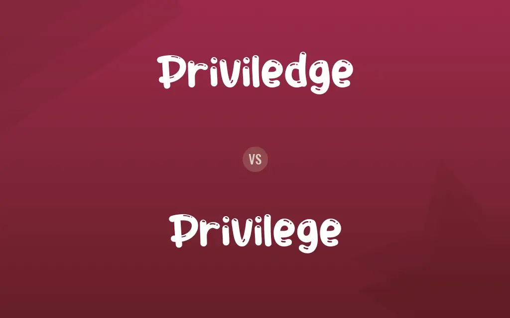 Priviledge vs. Privilege
