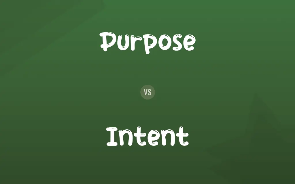 Purpose vs. Intent