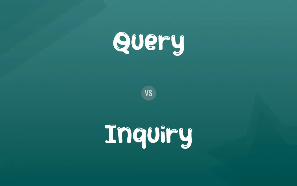 Query vs. Inquiry
