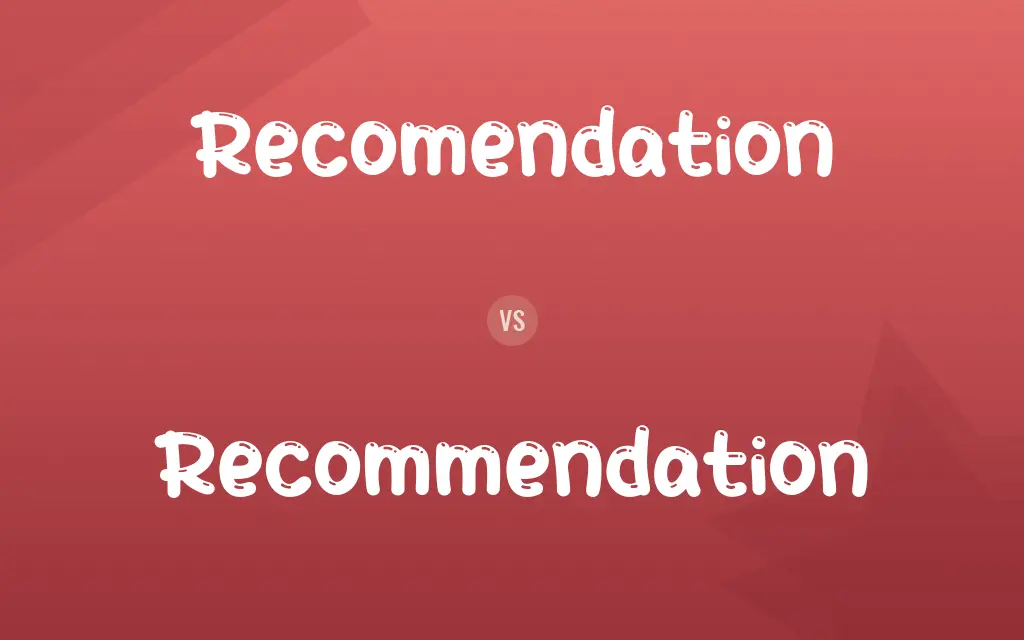 Recomendation vs. Recommendation