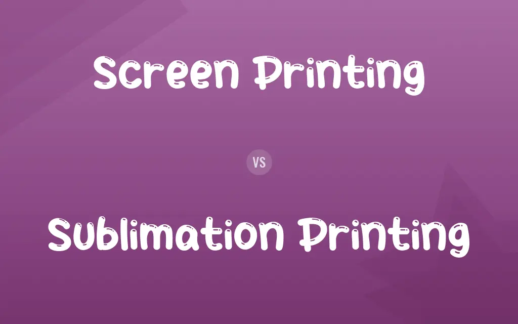 Screen Printing vs. Sublimation Printing