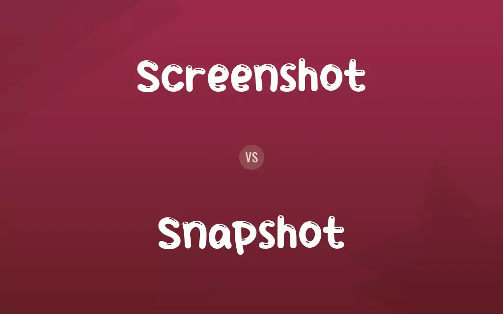 Screenshot vs. Snapshot