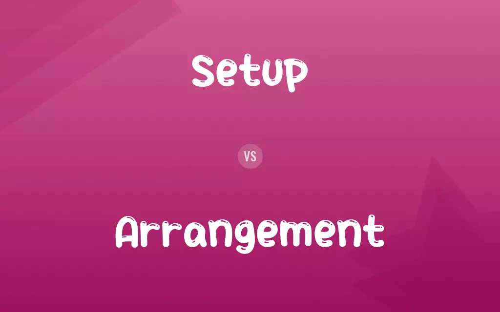 Setup vs. Arrangement