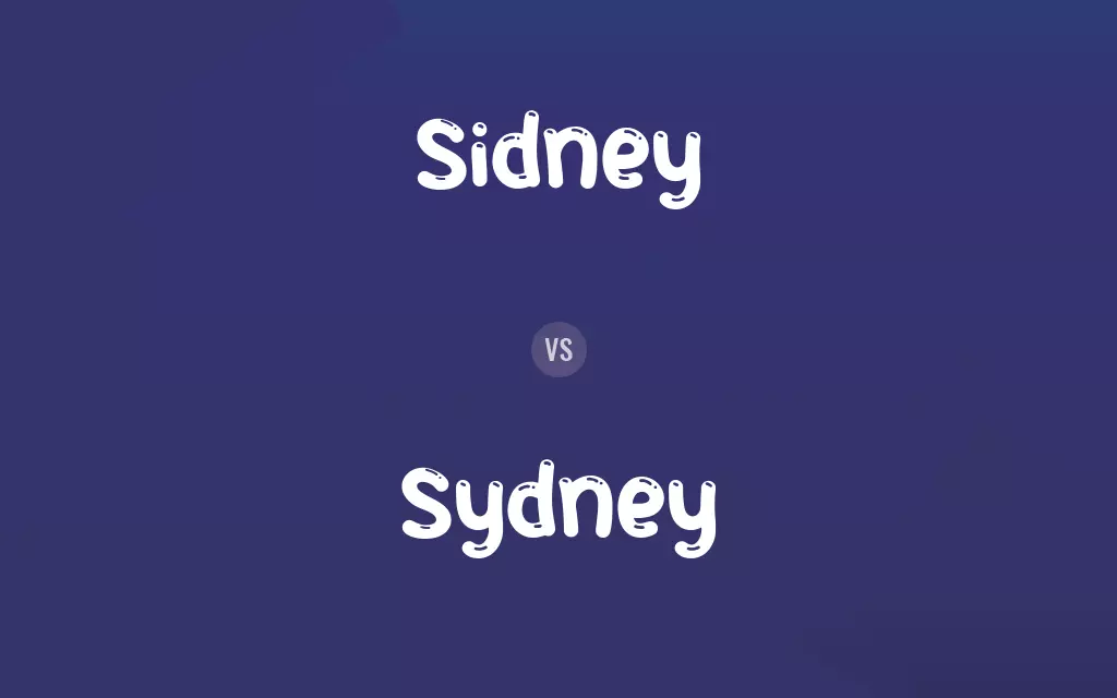 Sidney vs. Sydney