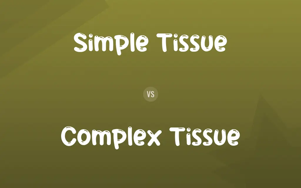 Simple Tissue vs. Complex Tissue