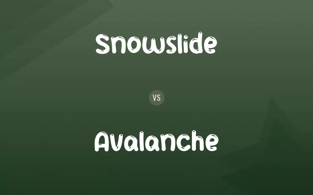 Snowslide vs. Avalanche