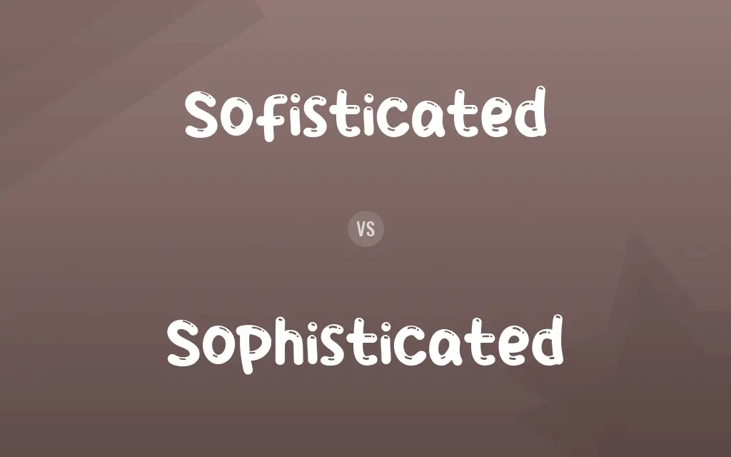 Sofisticated vs. Sophisticated
