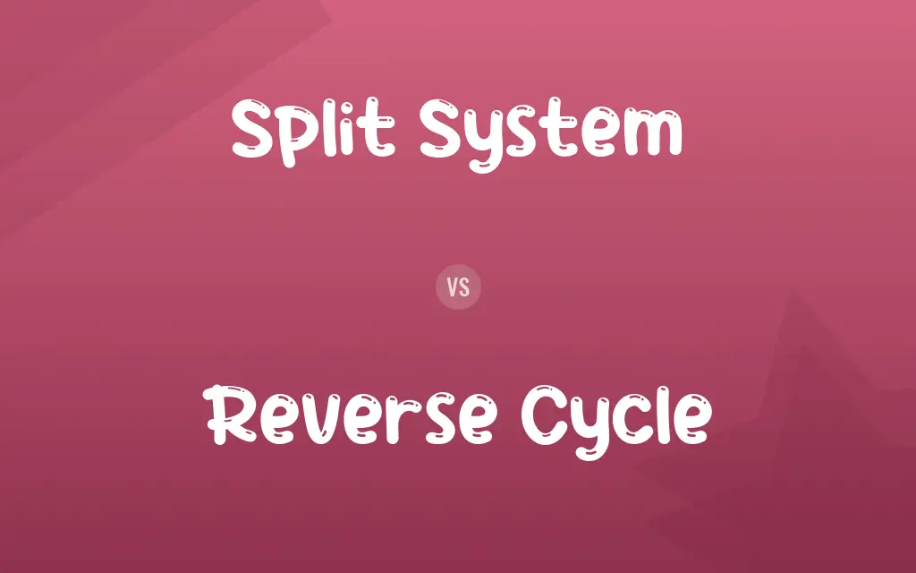 Split System vs. Reverse Cycle