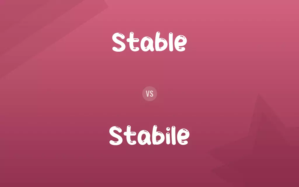 Stable vs. Stabile