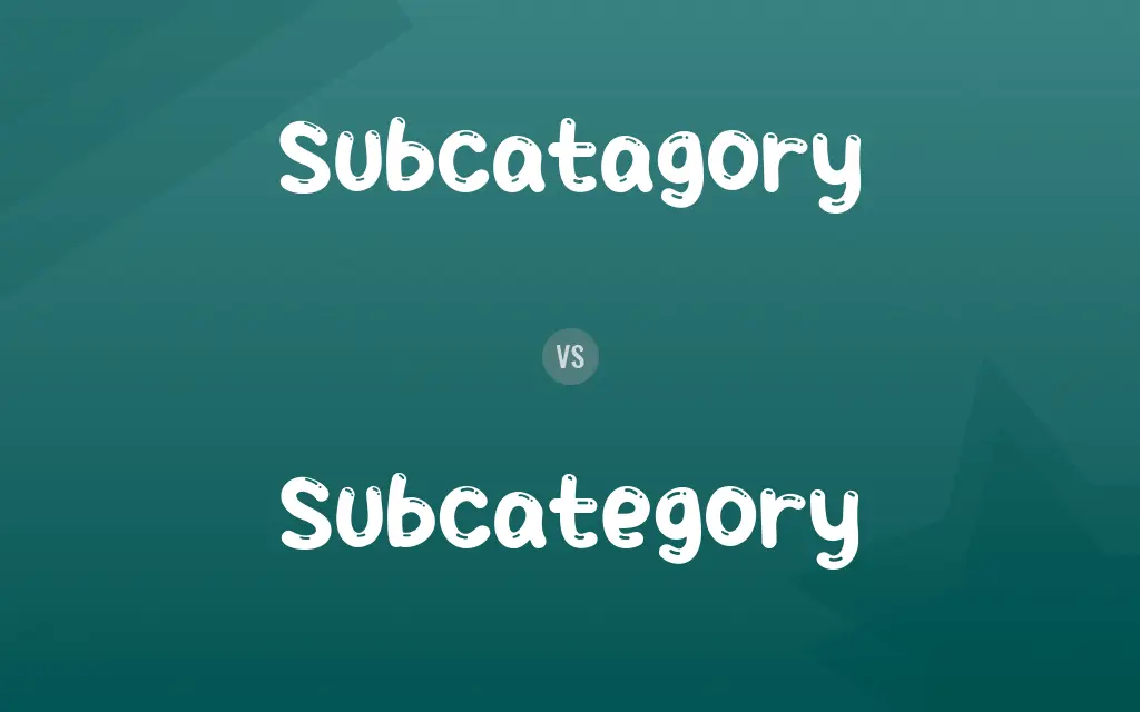 Subcatagory vs. Subcategory