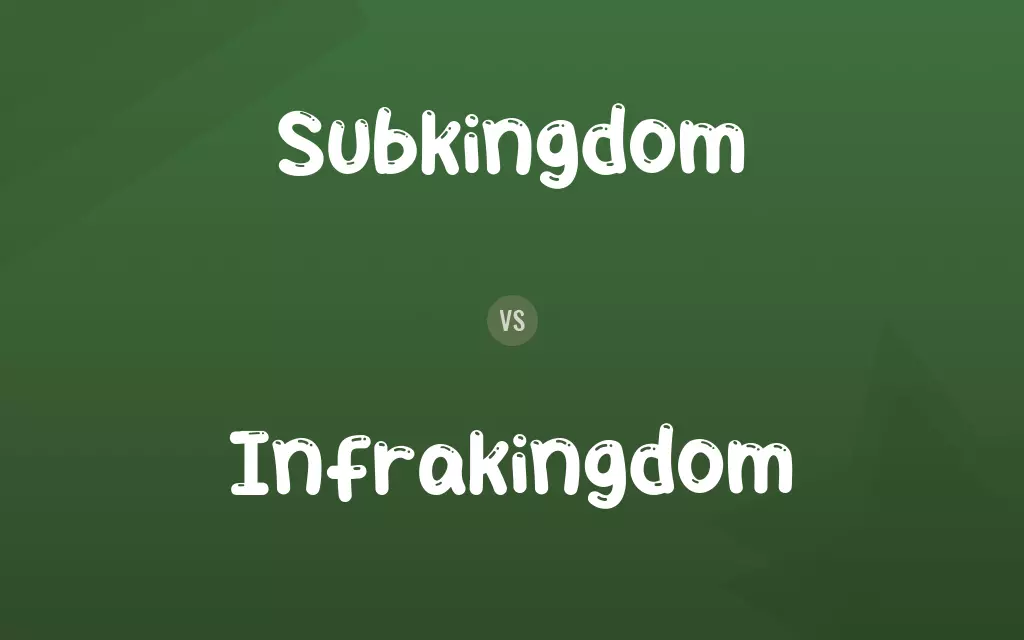 Subkingdom vs. Infrakingdom