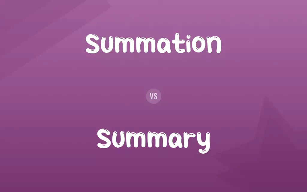 Summation vs. Summary