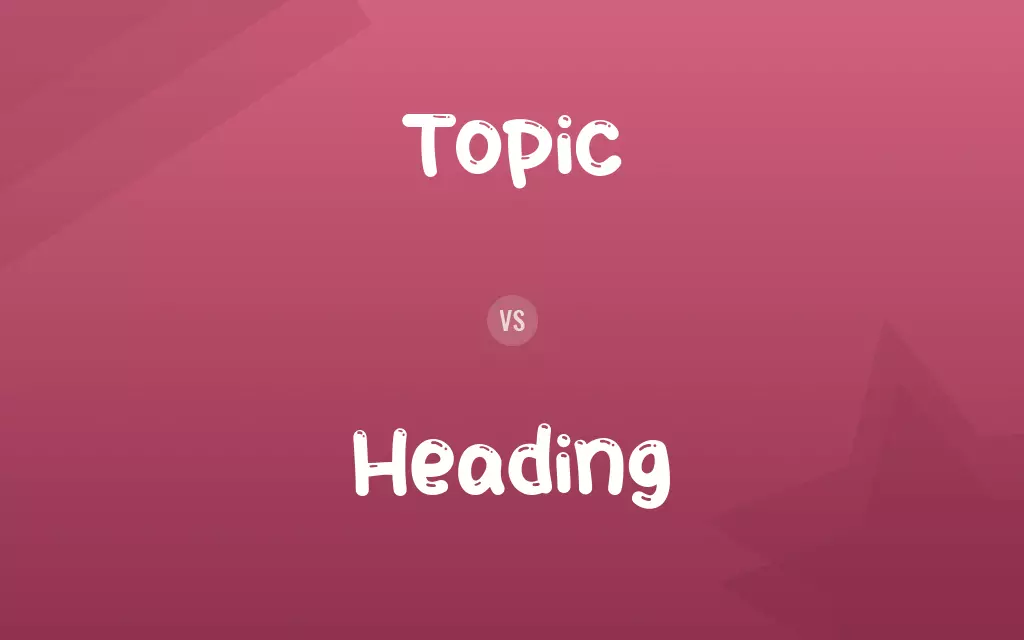 Topic vs. Heading