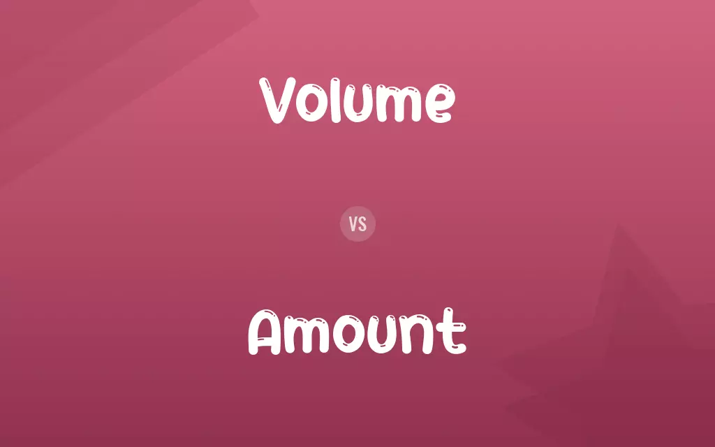 Volume vs. Amount